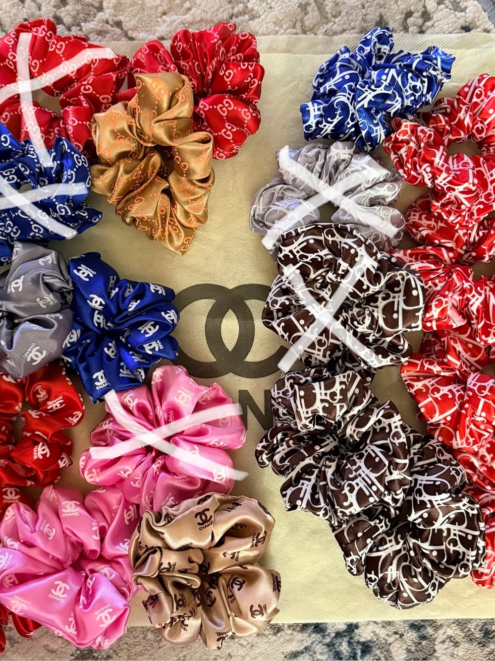 $$ pre one …Luxury Satin Scrunchie -